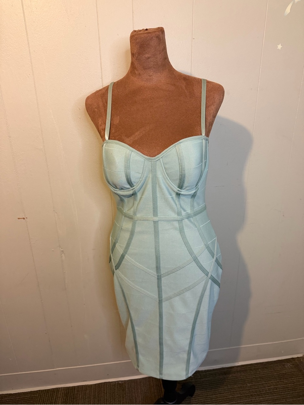 HAUTE MONDE green Bandage Mini Dress Size S